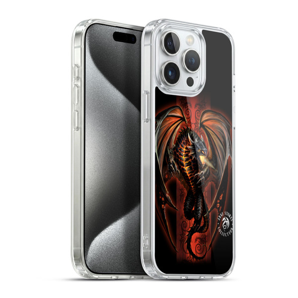 Anne Stokes Fire Tribal Lava Dragon Soft Gel Case for Apple iPhone 15 Pro Max & MagSafe