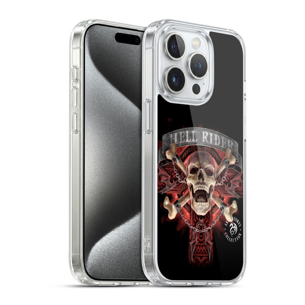 Anne Stokes Fire Tribal Hell Rider Soft Gel Case for Apple iPhone 15 Pro & MagSafe