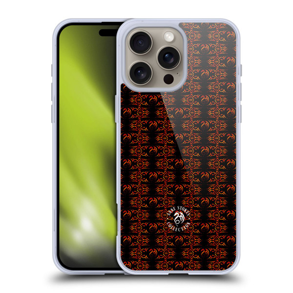 Anne Stokes Fire Tribal Motif Dragon Pattern Soft Gel Case for Apple iPhone 16 Pro Max