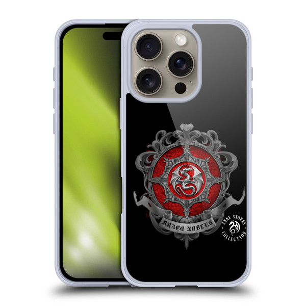 Anne Stokes Fire Tribal Dragon Crest Soft Gel Case for Apple iPhone 16 Pro