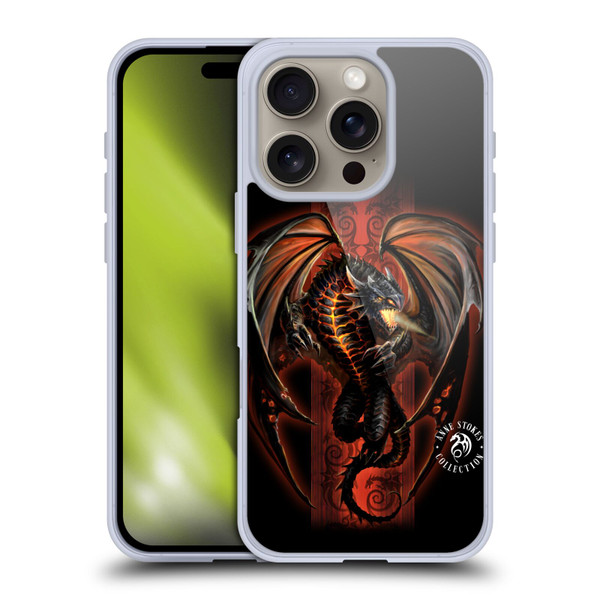 Anne Stokes Fire Tribal Lava Dragon Soft Gel Case for Apple iPhone 16 Pro