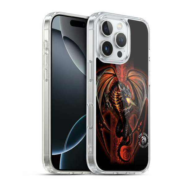 Anne Stokes Fire Tribal Lava Dragon Soft Gel Case for Apple iPhone 16 Pro & MagSafe