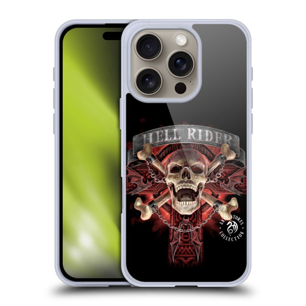 Anne Stokes Fire Tribal Hell Rider Soft Gel Case for Apple iPhone 16 Pro