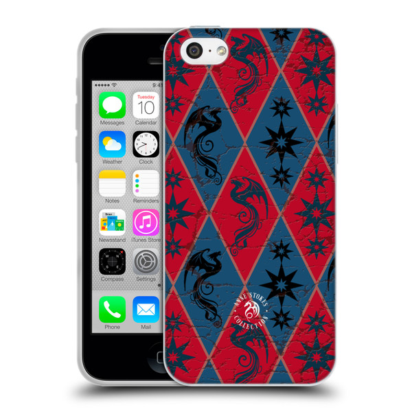 Anne Stokes Fire Tribal Heraldry Soft Gel Case for Apple iPhone 5c