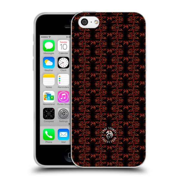 Anne Stokes Fire Tribal Motif Dragon Pattern Soft Gel Case for Apple iPhone 5c