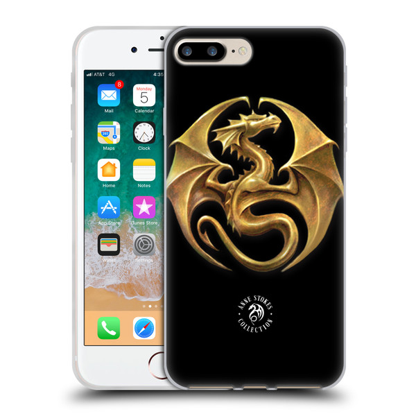 Anne Stokes Fire Tribal Dragon Medal Soft Gel Case for Apple iPhone 7 Plus / iPhone 8 Plus