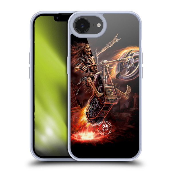 Anne Stokes Fire Tribal Hello Rider Poster Soft Gel Case for Apple iPhone 16e