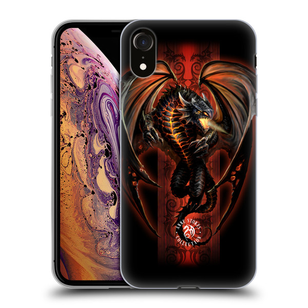 Anne Stokes Fire Tribal Lava Dragon Soft Gel Case for Apple iPhone XR