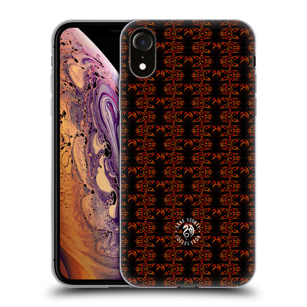 Anne Stokes Fire Tribal Motif Dragon Pattern Soft Gel Case for Apple iPhone XR