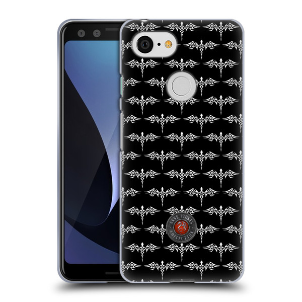 Anne Stokes Fire Tribal Dragon Sticker Soft Gel Case for Google Pixel 3