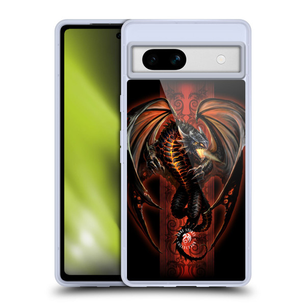 Anne Stokes Fire Tribal Lava Dragon Soft Gel Case for Google Pixel 7a