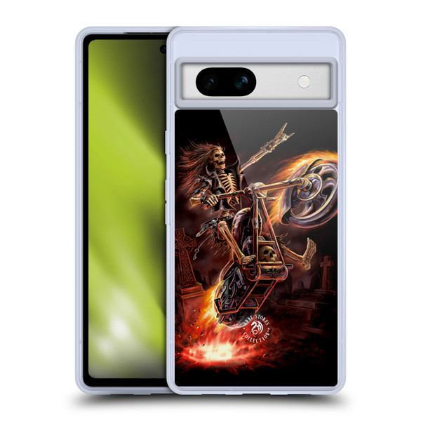 Anne Stokes Fire Tribal Hello Rider Poster Soft Gel Case for Google Pixel 7a