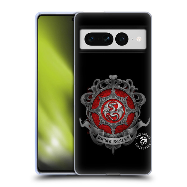 Anne Stokes Fire Tribal Dragon Crest Soft Gel Case for Google Pixel 7 Pro