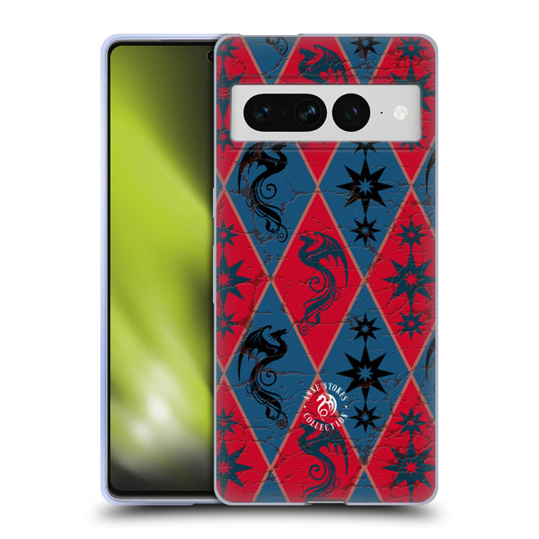 Anne Stokes Fire Tribal Heraldry Soft Gel Case for Google Pixel 7 Pro