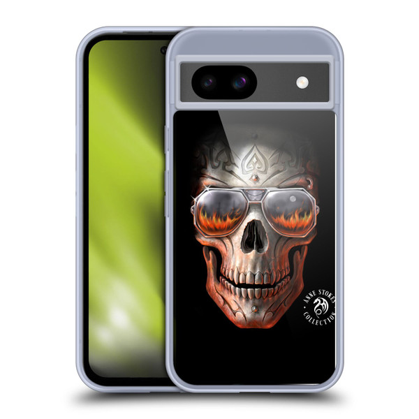 Anne Stokes Fire Tribal Skull Soft Gel Case for Google Pixel 8a