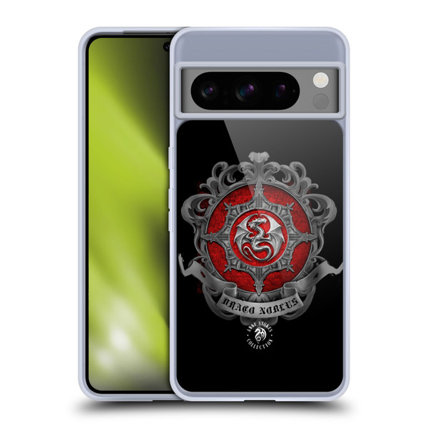 Anne Stokes Fire Tribal Dragon Crest Soft Gel Case for Google Pixel 8 Pro