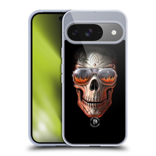 Anne Stokes Fire Tribal Skull Soft Gel Case for Google Pixel 9 / Pixel 9 Pro