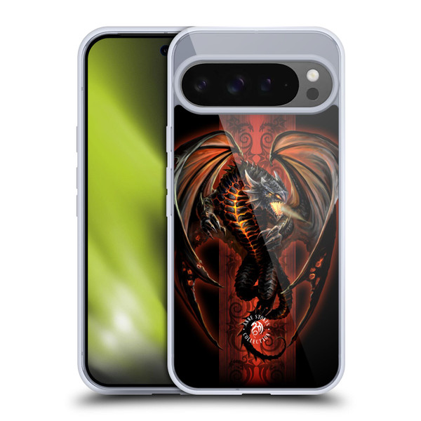 Anne Stokes Fire Tribal Lava Dragon Soft Gel Case for Google Pixel 9 Pro XL