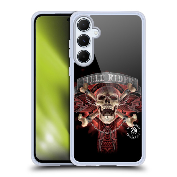 Anne Stokes Fire Tribal Hell Rider Soft Gel Case for Samsung Galaxy A55 5G