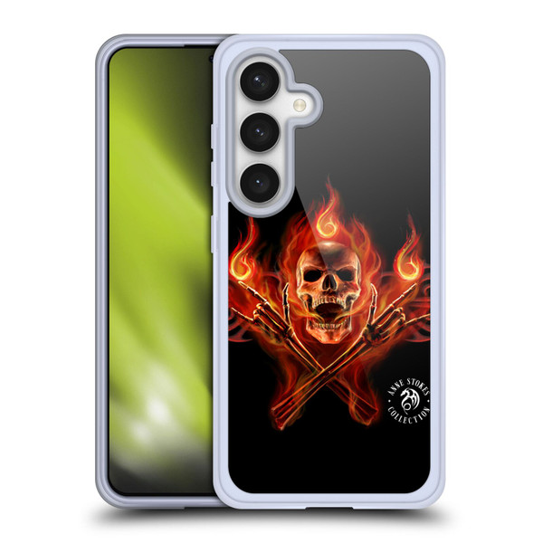 Anne Stokes Fire Tribal Hell Skull Soft Gel Case for Samsung Galaxy S24 5G