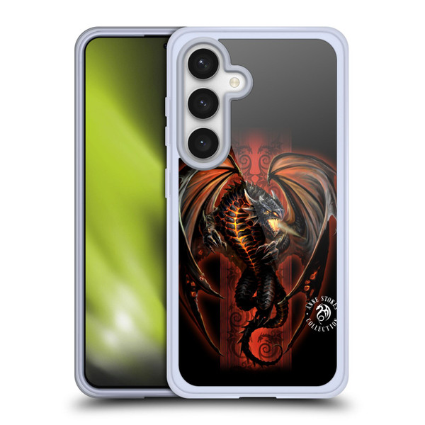 Anne Stokes Fire Tribal Lava Dragon Soft Gel Case for Samsung Galaxy S24 5G