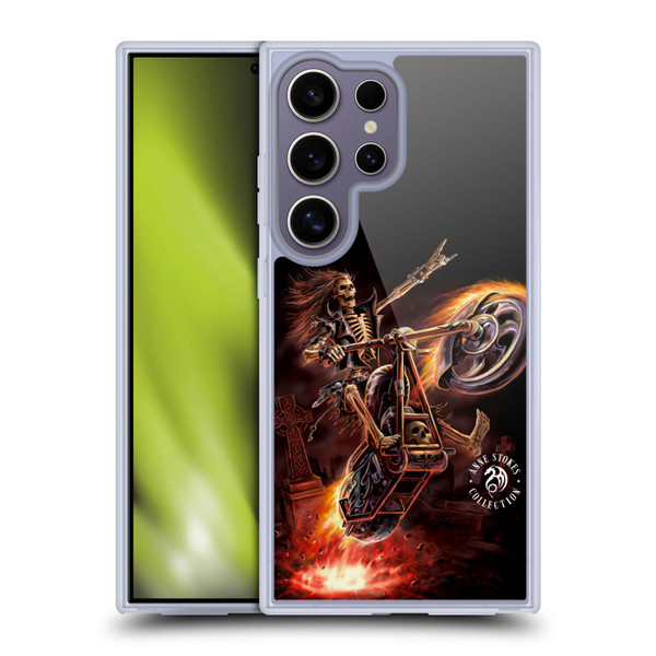 Anne Stokes Fire Tribal Hello Rider Poster Soft Gel Case for Samsung Galaxy S25 Ultra