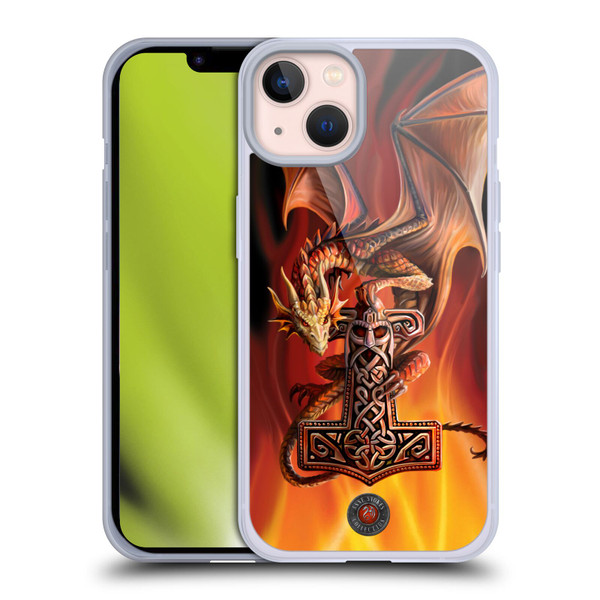 Anne Stokes Guardian Dragons God's Hammer Soft Gel Case for Apple iPhone 13