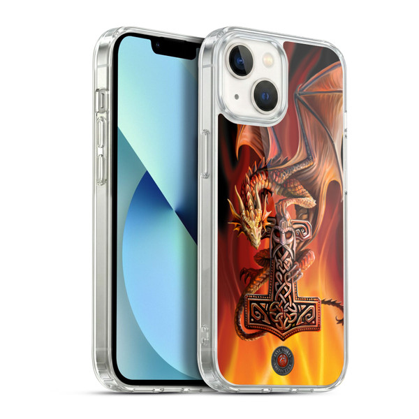 Anne Stokes Guardian Dragons God's Hammer Soft Gel Case for Apple iPhone 13