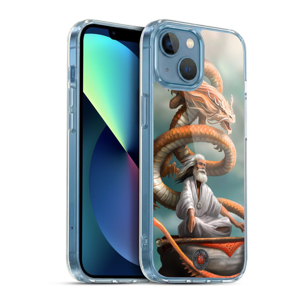 Anne Stokes Guardian Dragons The Hermit Soft Gel Case for Apple iPhone 13 Mini & MagSafe