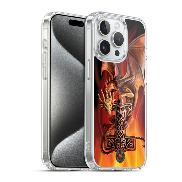 Anne Stokes Guardian Dragons God's Hammer Soft Gel Case for Apple iPhone 15 Pro & MagSafe