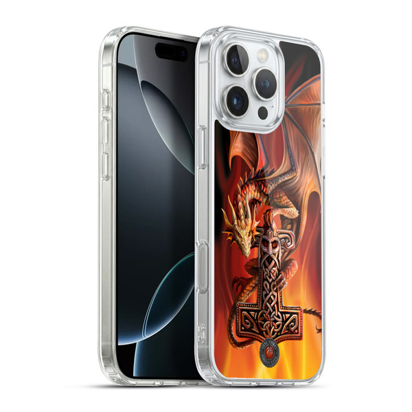 Anne Stokes Guardian Dragons God's Hammer Soft Gel Case for Apple iPhone 16 Pro Max & MagSafe
