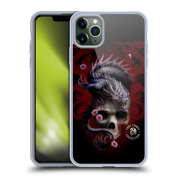 Anne Stokes Oriental Skull Red Dragon Swirls Soft Gel Case for Apple iPhone 11 Pro Max