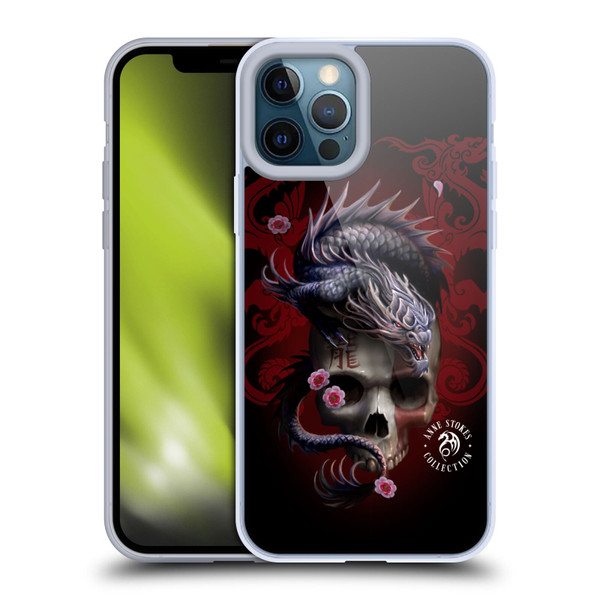 Anne Stokes Oriental Skull Red Dragon Swirls Soft Gel Case for Apple iPhone 12 Pro Max