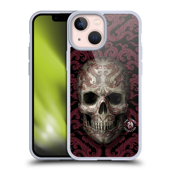 Anne Stokes Oriental Skull Dragon Swirl Pattern Soft Gel Case for Apple iPhone 13 Mini