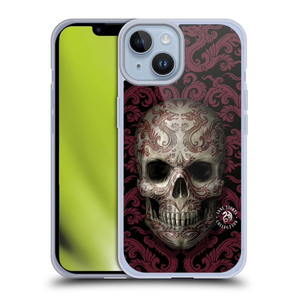 Anne Stokes Oriental Skull Dragon Swirl Pattern Soft Gel Case for Apple iPhone 14