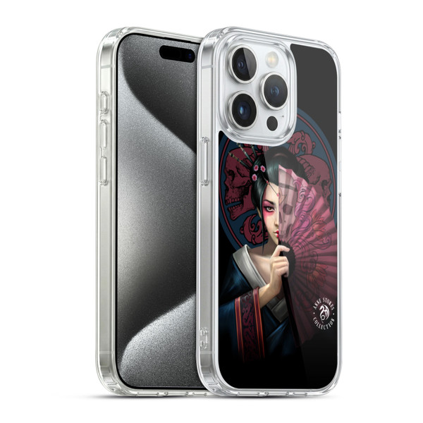 Anne Stokes Oriental Skull Geisha Soft Gel Case for Apple iPhone 15 Pro & MagSafe