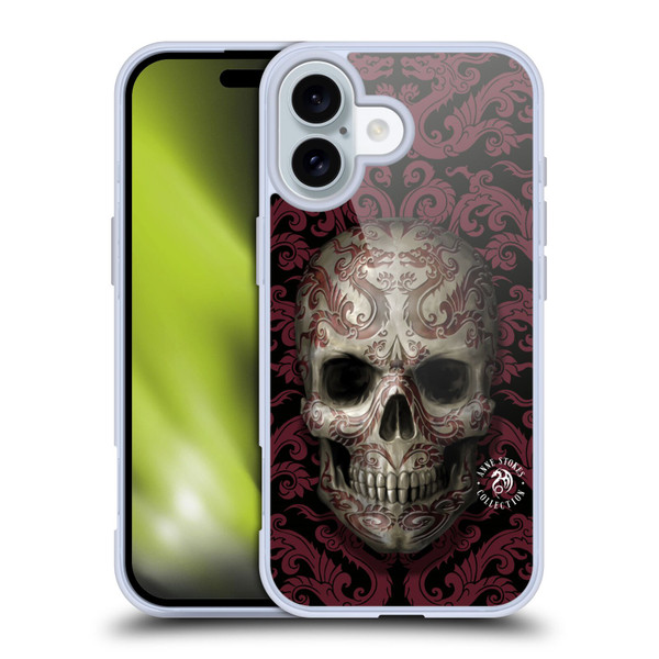 Anne Stokes Oriental Skull Dragon Swirl Pattern Soft Gel Case for Apple iPhone 16