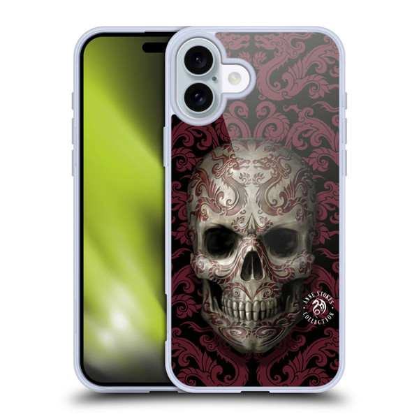 Anne Stokes Oriental Skull Dragon Swirl Pattern Soft Gel Case for Apple iPhone 16 Plus