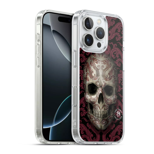 Anne Stokes Oriental Skull Dragon Swirl Pattern Soft Gel Case for Apple iPhone 16 Pro & MagSafe