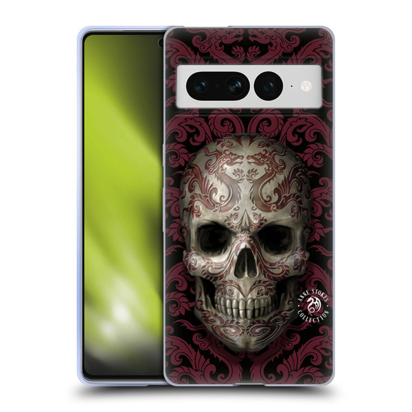 Anne Stokes Oriental Skull Dragon Swirl Pattern Soft Gel Case for Google Pixel 7 Pro