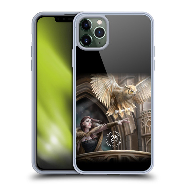 Anne Stokes Owls Messenger Soft Gel Case for Apple iPhone 11 Pro Max