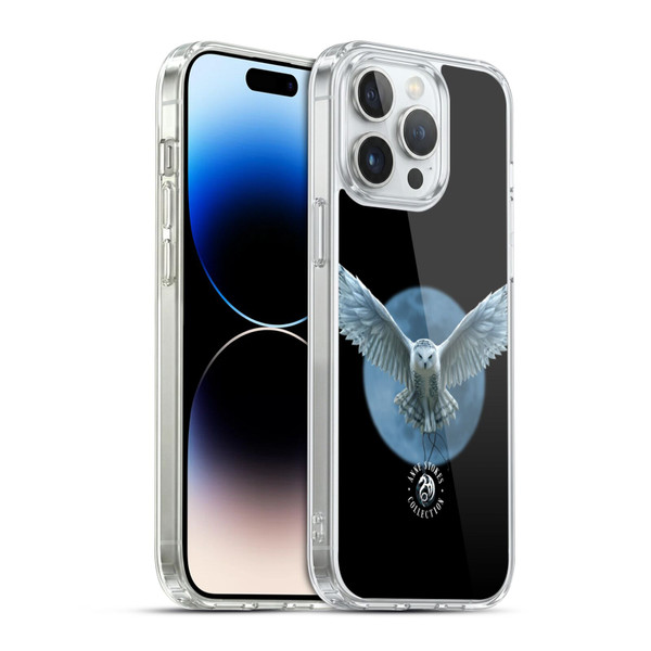Anne Stokes Owls Moon Soft Gel Case for Apple iPhone 14 Pro Max & MagSafe