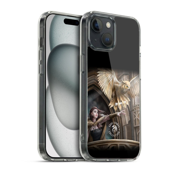 Anne Stokes Owls Messenger Soft Gel Case for Apple iPhone 15 & MagSafe