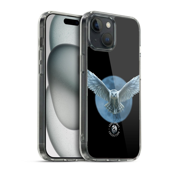 Anne Stokes Owls Moon Soft Gel Case for Apple iPhone 15 & MagSafe