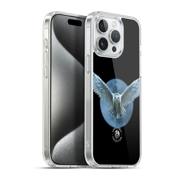 Anne Stokes Owls Moon Soft Gel Case for Apple iPhone 15 Pro Max & MagSafe