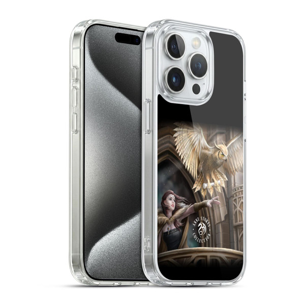 Anne Stokes Owls Messenger Soft Gel Case for Apple iPhone 15 Pro & MagSafe