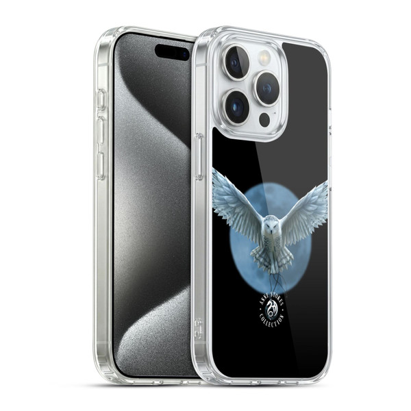 Anne Stokes Owls Moon Soft Gel Case for Apple iPhone 15 Pro & MagSafe