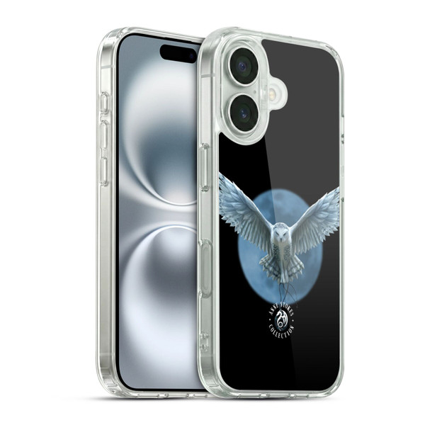 Anne Stokes Owls Moon Soft Gel Case for Apple iPhone 16 & MagSafe