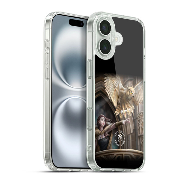Anne Stokes Owls Messenger Soft Gel Case for Apple iPhone 16 Plus & MagSafe