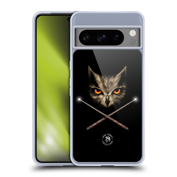 Anne Stokes Owls Cross Wands Soft Gel Case for Google Pixel 8 Pro